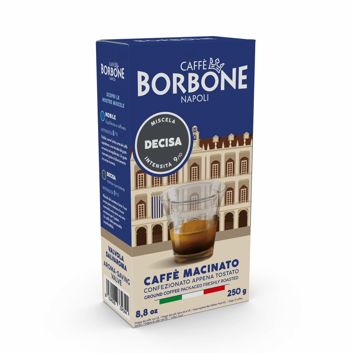 250gr Caffè Macinato Borbone Miscela Decisa
