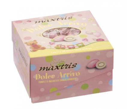 CONFETTI DOLCE ARRIVO MAXTRIS FRUTTA GR 500 ROSA