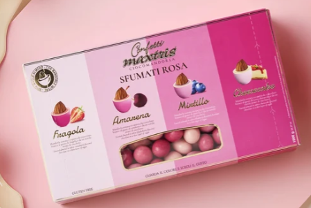CONFETTI MAXTRIS LA FRUTTA BIANCHI ROSA BLU KG1