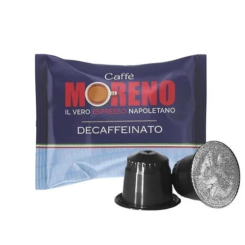 100 capsule caffè Moreno miscela Dek compatibili Nespresso