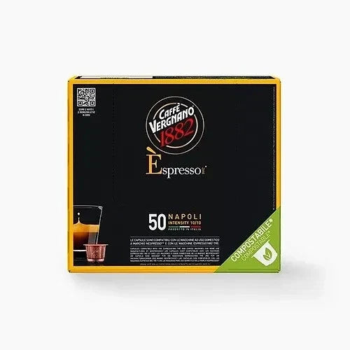 50 Capsule Compostabili Vergnano E'spresso Napoli comp. Nespresso