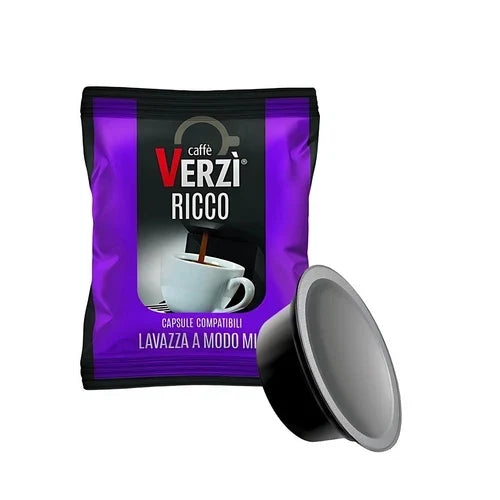 Caffè Verzì 100 capsule RICCO compatibili A MODO MIO