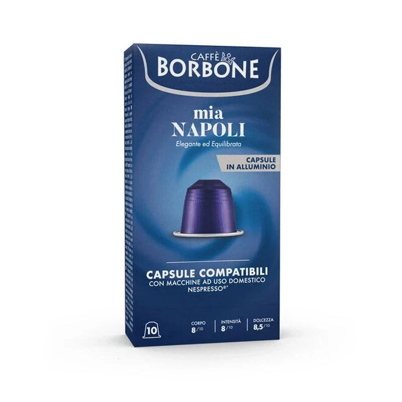 100 capsule Borbone - mia Napoli compatibili Nespresso in alluminio